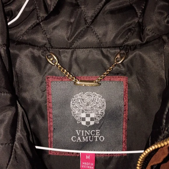 Vince Camuto Black and Brown Quilted Utility Jacket - Picture 4 of 7